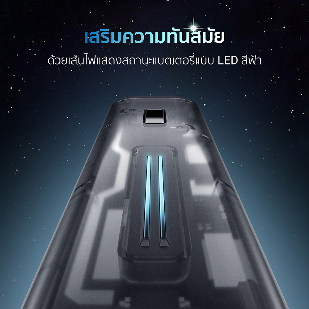 แบตเตอรี่สำรอง CUKTECH AURA PB100S 10000 MAH สีดำ จ่ายไฟสูงสุด 33W มาตรฐาน CCC_4